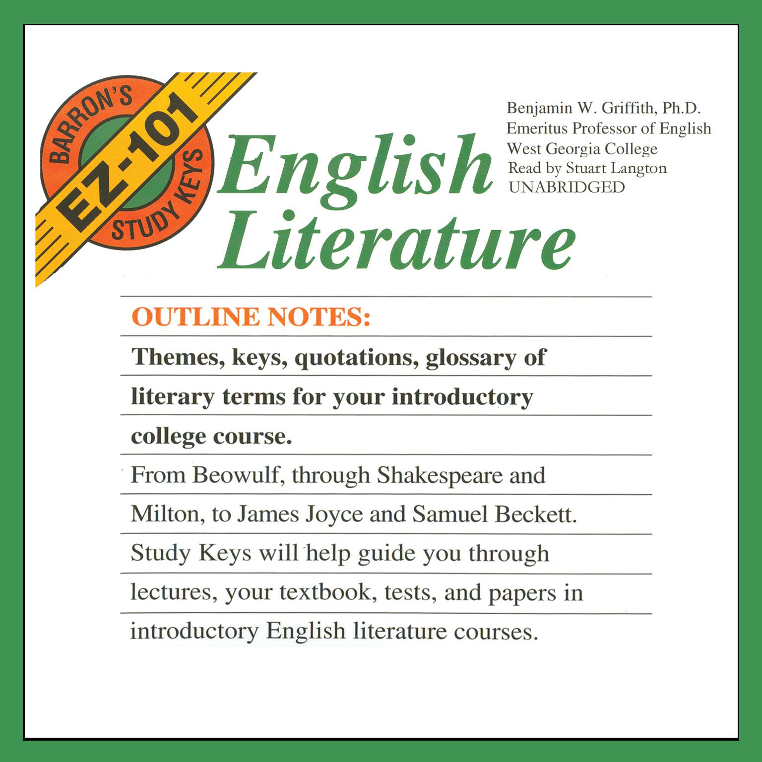 English Literature Audiobook, by Benjamin W. Griffith