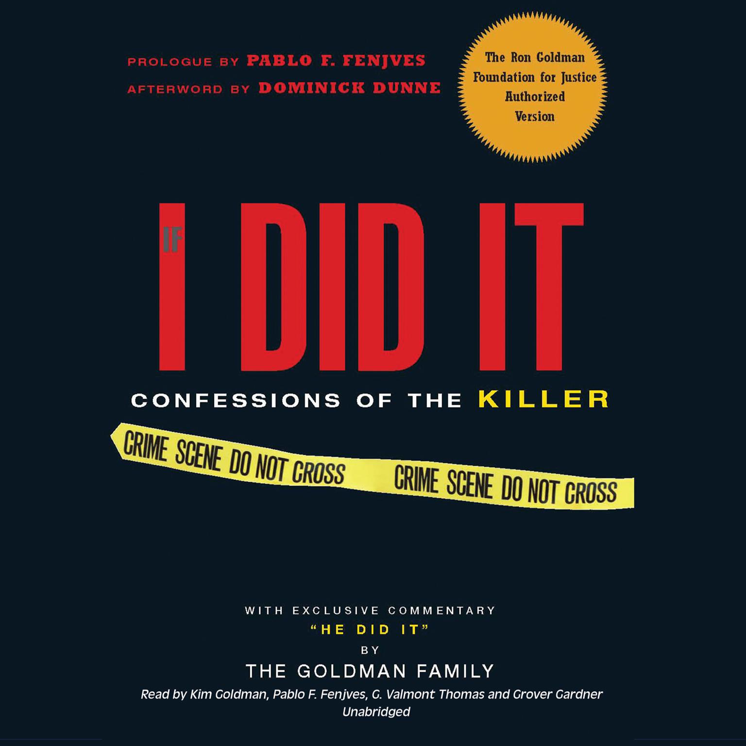 If I Did It: Confessions of the Killer Audiobook, by the Goldman Family