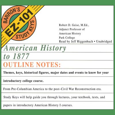 American History to 1877 Audiobook, by 