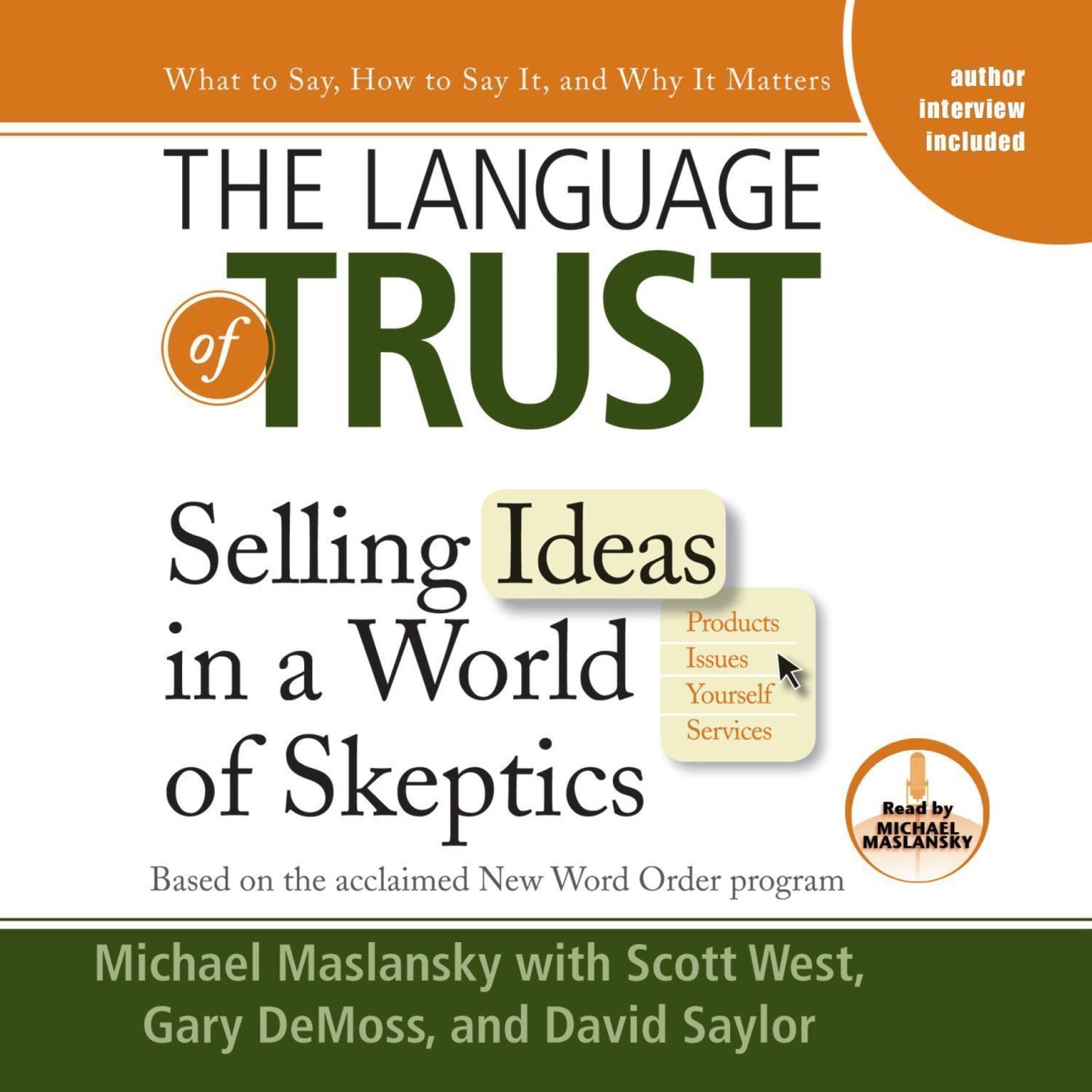 The Language of Trust: Selling Ideas in a World of Skeptics Audiobook, by Michael Maslansky