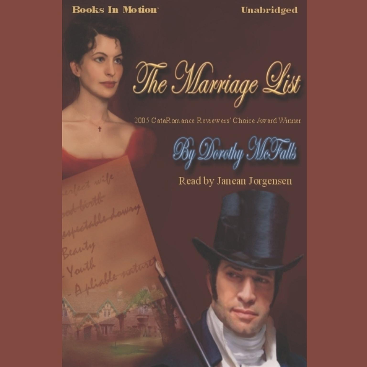 The Marriage List Audiobook, by Dorothy McFalls