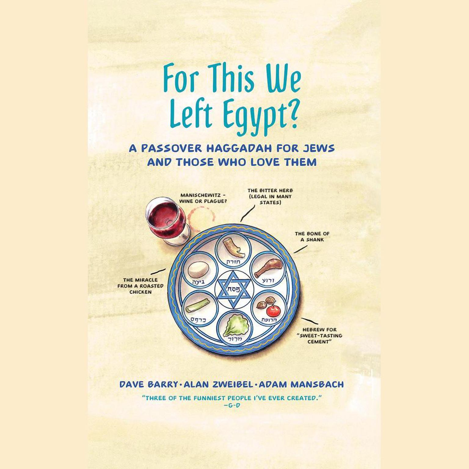 For This We Left Egypt?: A Passover Haggadah for Jews and Those Who Love Them Audiobook, by Adam Mansbach