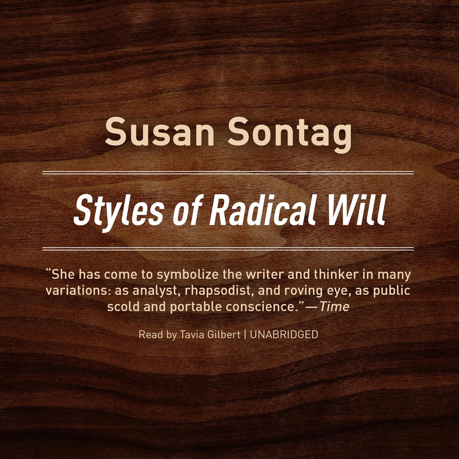 Styles of Radical Will Audiobook, by Susan Sontag