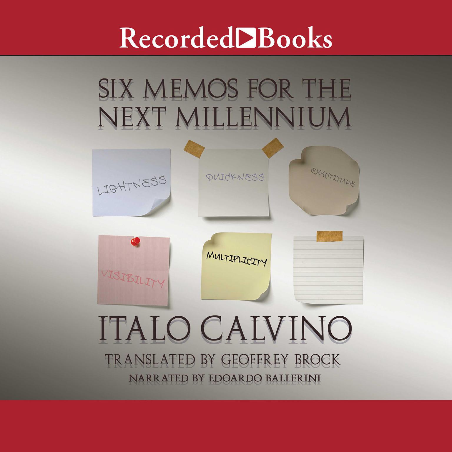 Six Memos for the Next Millennium Audiobook, by Italo Calvino