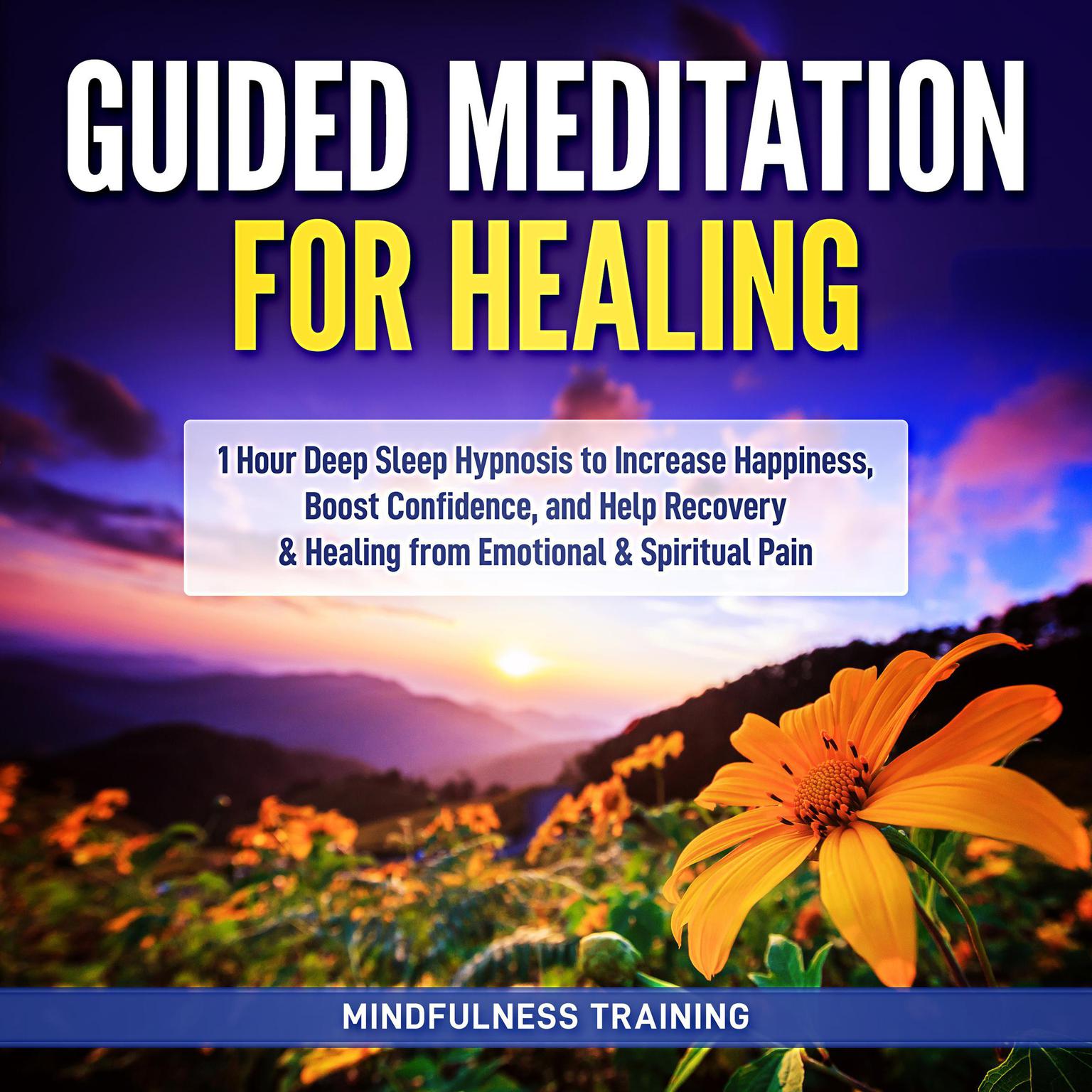 Guided Meditation for Healing: 1 Hour Deep Sleep Hypnosis to Increase Happiness, Boost Confidence, and Help Recovery & Healing from Emotional & Spiritual Pain (New Age Affirmations, Third Eye Awakening, Astral Projection Meditation Series) Audiobook, by Mindfulness Training
