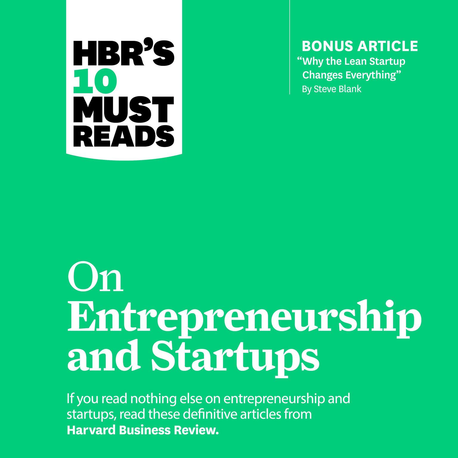 HBR’s 10 Must Reads on Entrepreneurship and Startups Audiobook