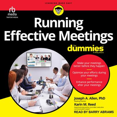 Running Effective Meetings For Dummies Audiobook, by Joseph A. Allen