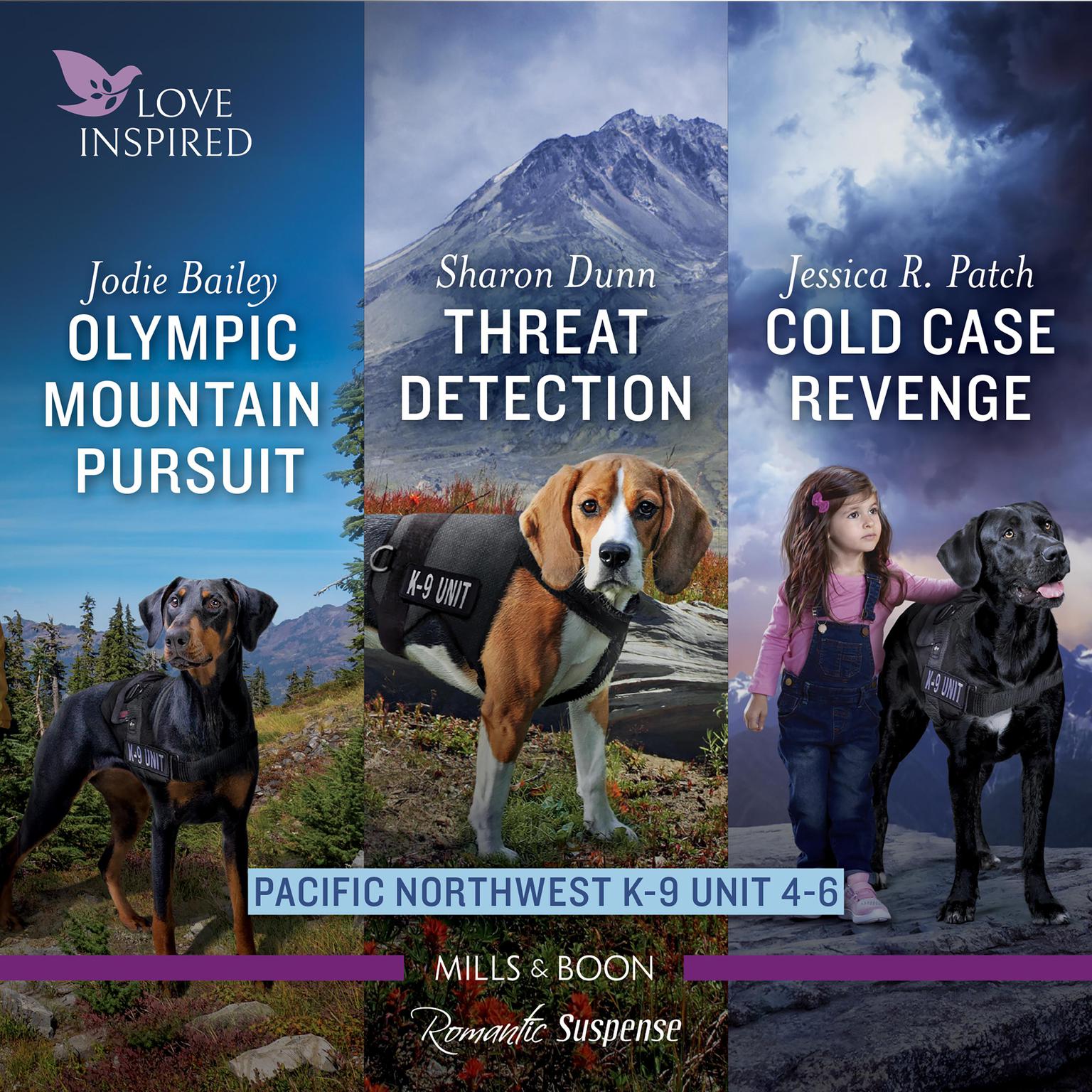 Pacific Northwest K-9 Unit books 4-6/Olympic Mountain Pursuit/Threat Detection/Cold Case Revenge Audiobook, by Jessica R. Patch