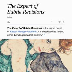 The Expert of Subtle Revisions: A Novel Audibook, by Kirsten Menger-Anderson