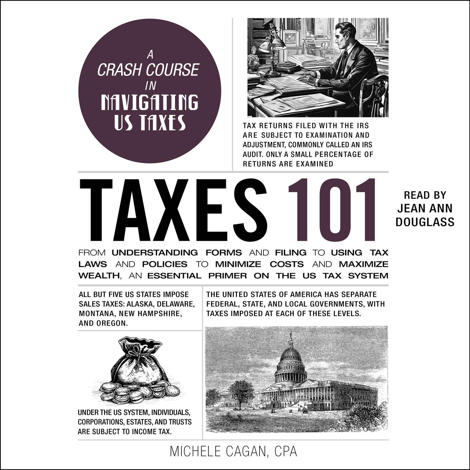 Taxes 101: From Understanding Forms and Filing to Using Tax Laws and Policies to Minimize Costs and Maximize Wealth, an Essential Primer on the US Tax System Audiobook, by Michele Cagan