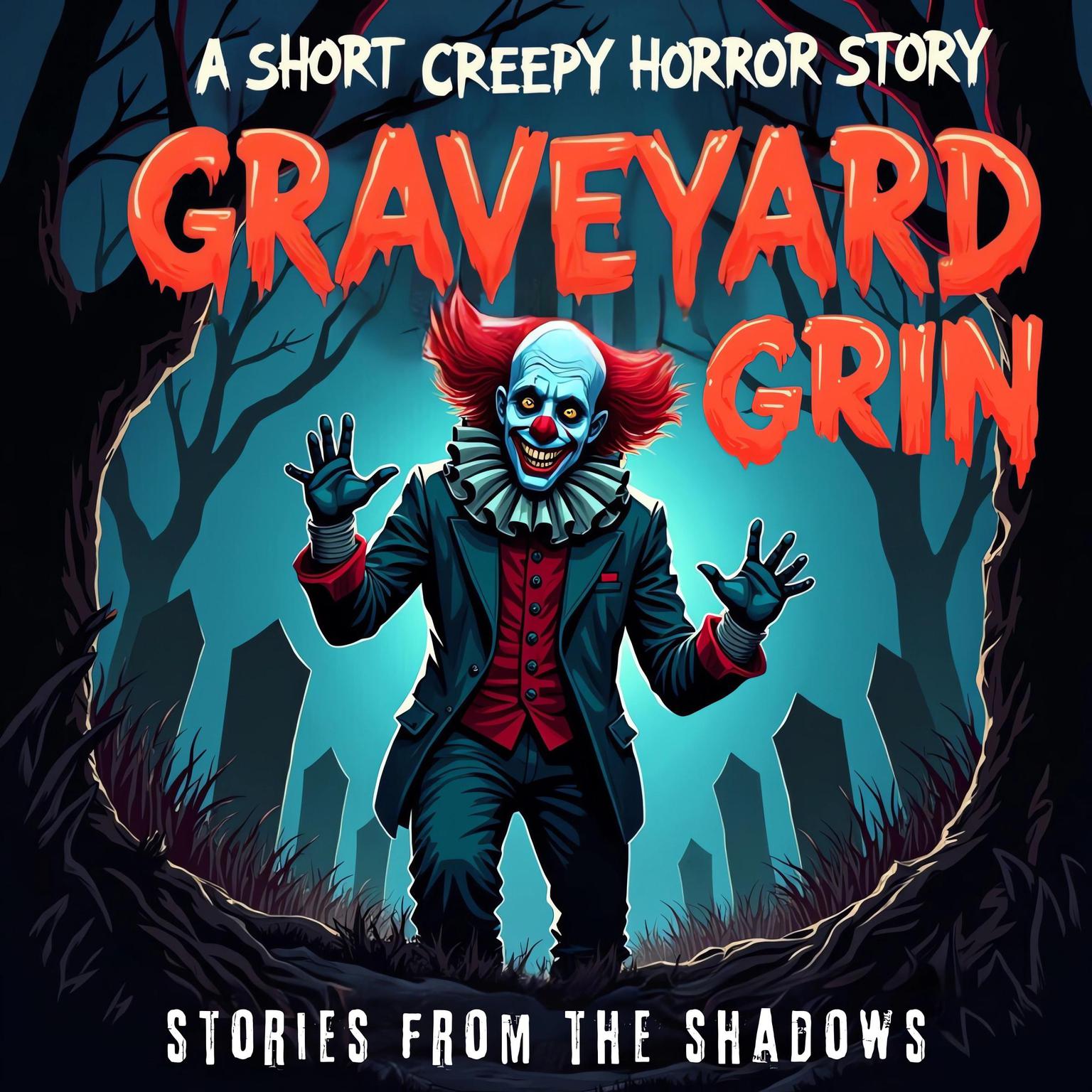 Graveyard Grin. A Short Creepy Horror Story: The Scary Suspenseful Mystery of a Murderous Clown in a Paranormal End-of-the-World Despair Scenario Audiobook, by Stories From The Shadows