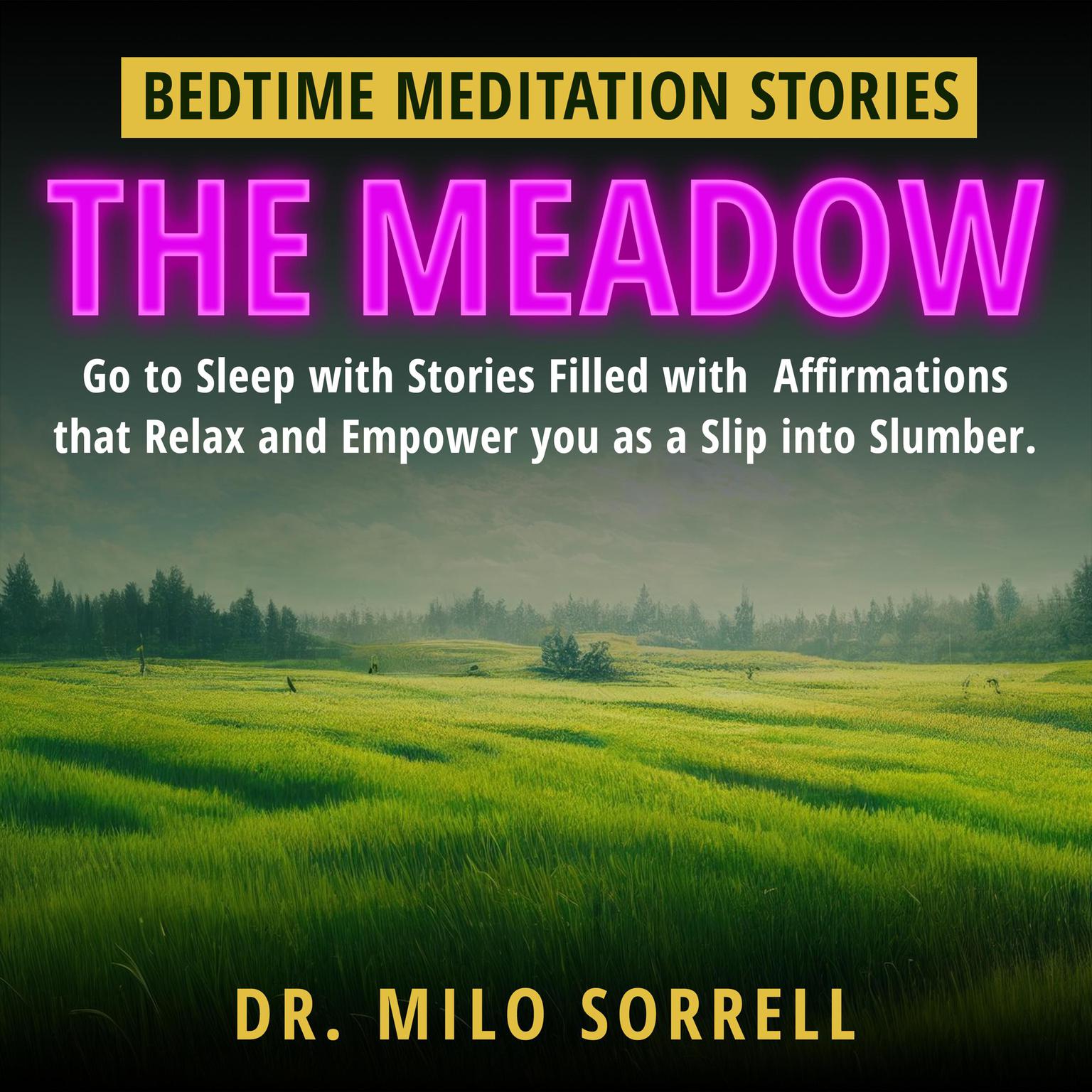 Bedtime Meditation Stories - THE MEADOW: Go To Sleep with Stories Filled With Affirmations that Relax and Empower You as You Slip into Slumber Audiobook, by Milo Sorrell