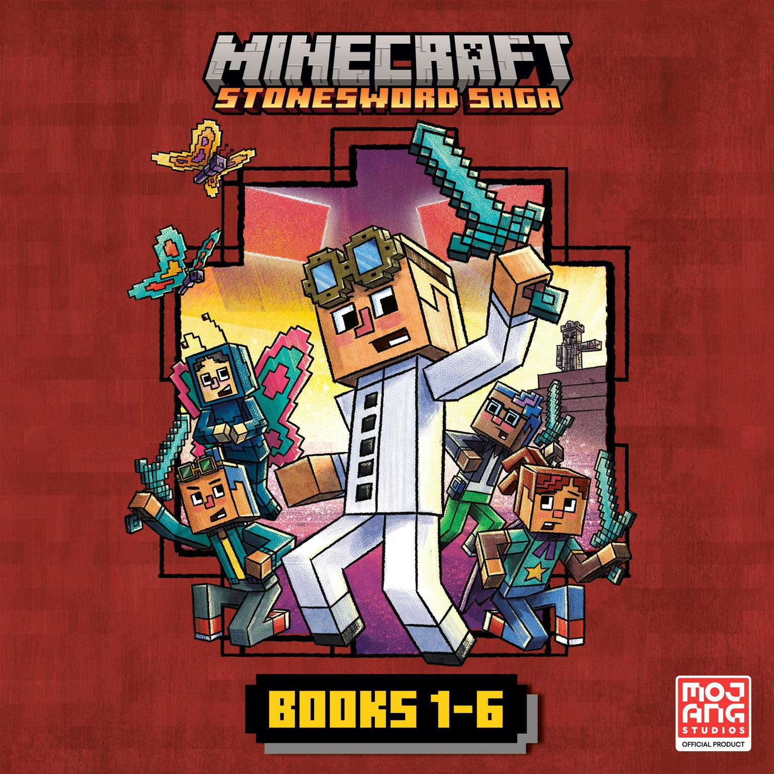 Minecraft Stonesword Saga Chapter Book Boxed Set (Minecraft Stonesword Saga): Crack in the Code! (Minecraft Stonesword Saga #1); Mobs Rule! (Minecraft Stonesw ord Saga #2); New Pets on the Block! (Minecraft Stonesword Saga #3); and more! Audiobook, by Nick Eliopulos